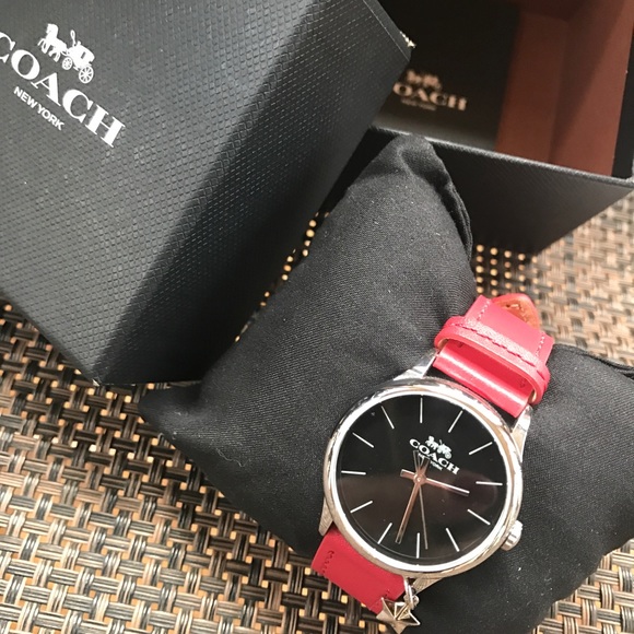 Coach Accessories - Authentic COACH Ruby leather strap Black watch.NWT